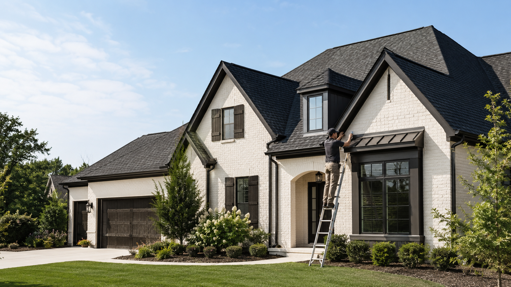 North Texas home receiving a professional asphalt-shingle roof replacement by a roofing crew